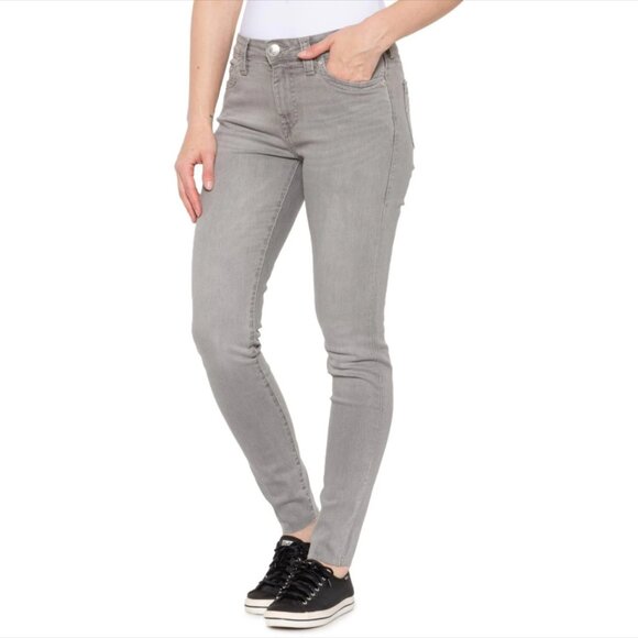 True Religion Jennie Curvy Super Skinny Jeans Womens Size 26 Raw Hem Gray - Picture 1 of 9